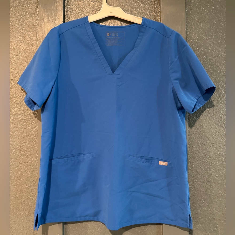 Figs Royal Blue Scrub Top Size XL